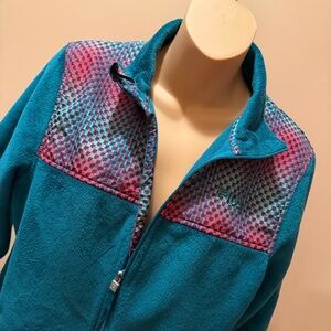 Fila vintage teal Fleece Jacket size medium super cute